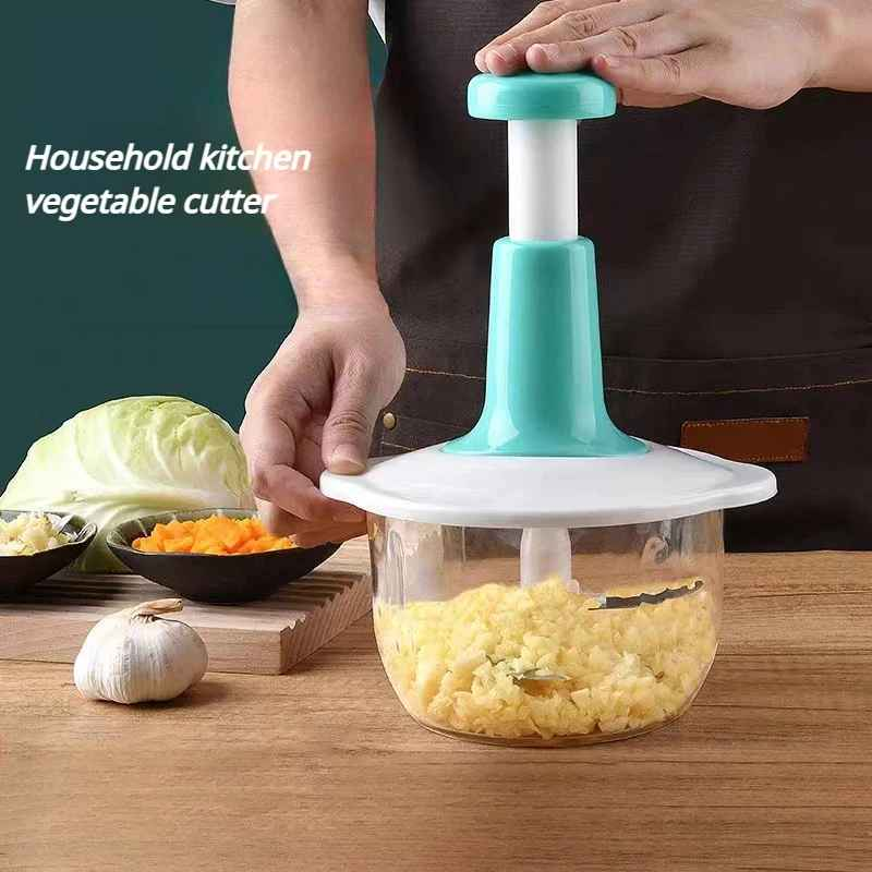 Manual press type vegetable cutter household...