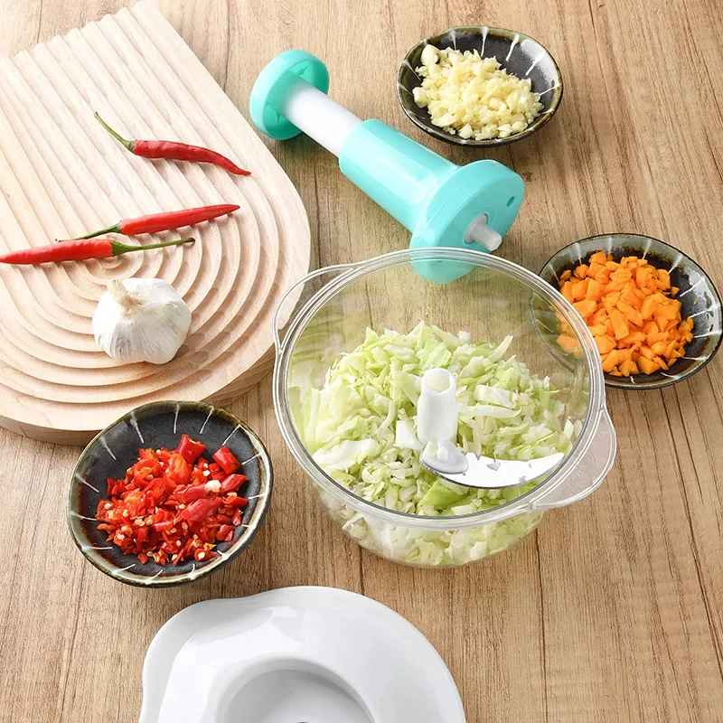 Manual press type vegetable cutter household...