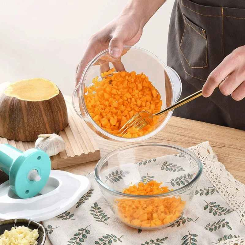 Manual press type vegetable cutter household...